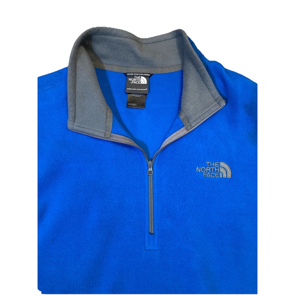 The North Face Men's Size XL 1/4 Quarter Zip Fleece Pullover Blue Outdoors